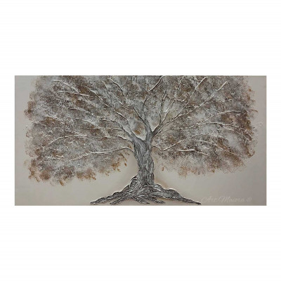 Art Maiora Quadro moderno dipinto su tela Quercia 150x100 Colore: Bianco