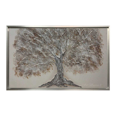 Art Maiora Quadro moderno dipinto su tela Quercia 150x80 Colore: Bianco