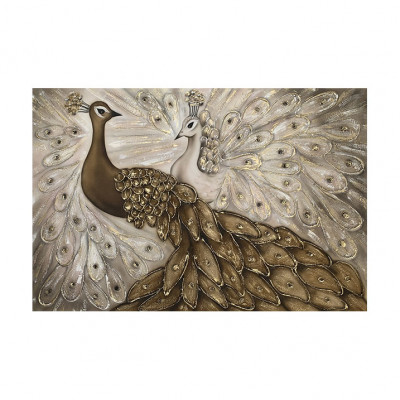 Art Maiora - Quadro moderno figurativo dipinto a mano su tela di cotone "Gioiel" 120x80 - Colore: Oro - SKU: GIOL-G-X