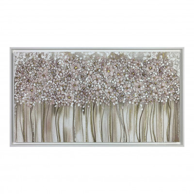 Art Maiora - Quadro moderno floreale dipinto a mano su tela "Bouquet" 130x70 dettagli in oro - Colore: Toni Caldi - SKU: BQT-M-ST