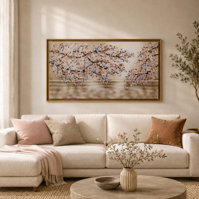 Art Maiora Quadro moderno floreale su tela Fioritura dell'Anima 130x70