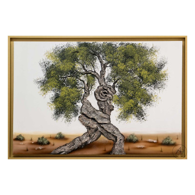 Art Maiora Quadro paesaggio natura su tela dipinta a mano Tramonto Romantico 150x80