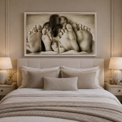 Art Maiora Quadro per testiera camera dal letto Relax 110x65 Colore: Tortora