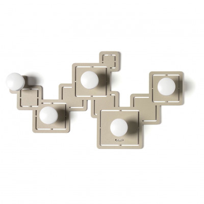 Arti e Mestieri - Malago - Appendiabiti da parete in metallo dal design moderno - Colore: Sabbia - SKU: 0AP5256C68