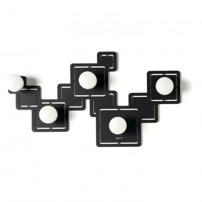 Arti e Mestieri - Malago - Appendiabiti da parete in metallo dal design moderno - Colore: Nero - SKU: 0AP5256C71