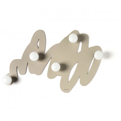 Arti e Mestieri - Marea - Appendiabiti da parete in metallo dal design moderno - Colore: Sabbia - SKU: 0AP5255C68