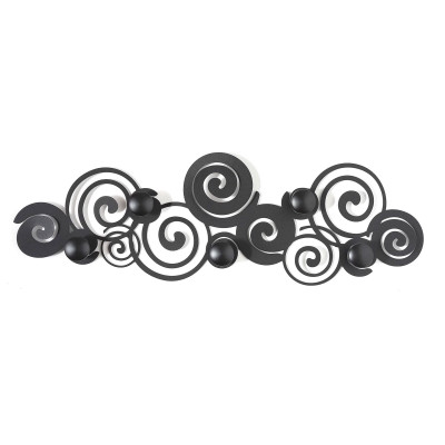 Arti e Mestieri - Orfeo - Appendiabiti da parete moderno in metallo - Colore: Nero - SKU: 0AP3252C71