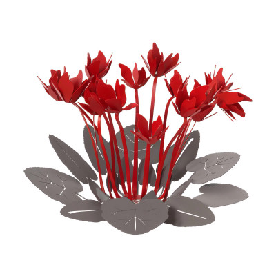 Arti e Mestieri - Ciclamino - Centrotavola decorativo con forma floreale in metallo - SKU: 0FR3300