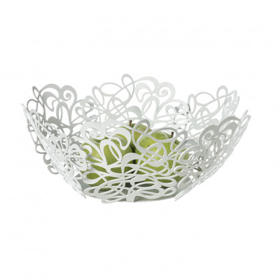 Arti e Mestieri Scarabocchio Centrotavola in metallo di design Colore: Bianco Marmo