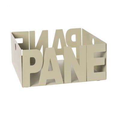 Arti e Mestieri Letter Cestino porta pane in metallo design moderno Colore: Chantilly