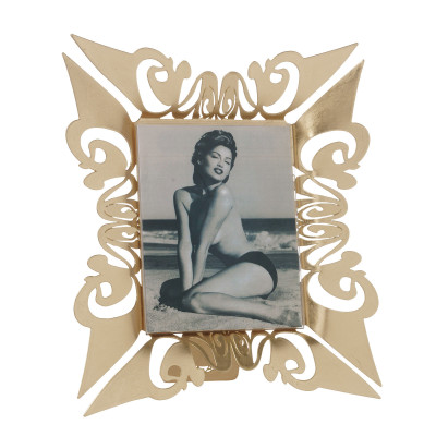 Arti e Mestieri - Vanity - Cornice portafoto in metallo dal design moderno ed elegante - Colore: Oro - Foto 13x18 - SKU: 0PF3725C01