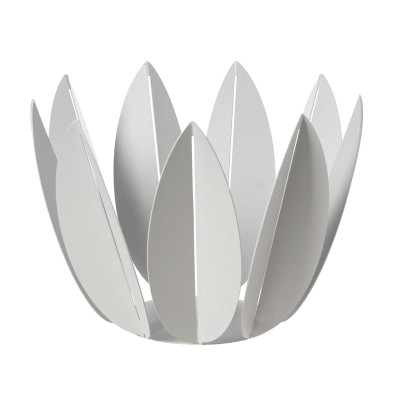 Arti e Mestieri Ficus Fruttiera in metallo dal design moderno ed elegante Colore: Bianco Marmo