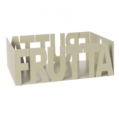 Arti e Mestieri Letter Fruttiera in metallo design moderno Colore: Chantilly