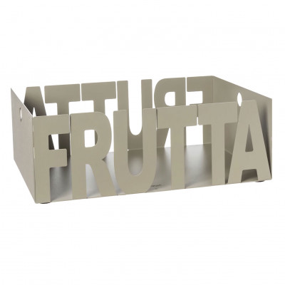 Arti e Mestieri Letter Fruttiera in metallo design moderno Colore: Sabbia