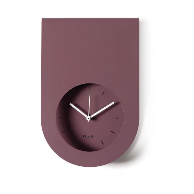 Arti e Mestieri - Lembo - Orologio da parete moderno in metallo con design minimale e quadrante incassato - Colore: Viola - SKU: 0OR5010C66