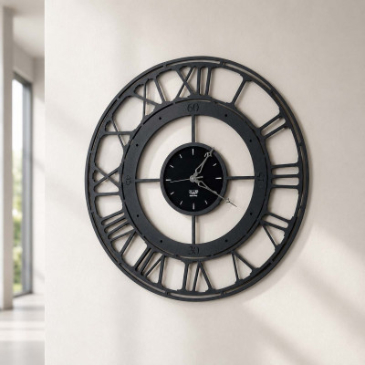 Arti e Mestieri Koros Orologio da muro moderno medio Colore: Nero