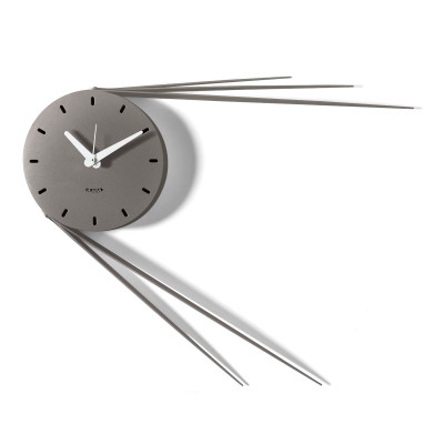 Arti e Mestieri - Traslo - Orologio da parete di design in metallo con lancette estese e struttura moderna - Colore: Fango - SKU: 0OR3992C18