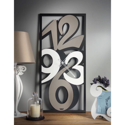  Arti e Mestieri - Vision - Orologio da parete elegante rettangolare in metallo dal design moderno - SKU: 0OR3846 