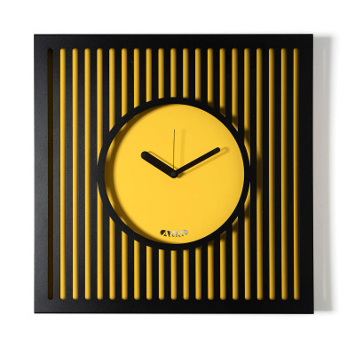 Arti e Mestieri - Tiffany - Orologio da parete moderno in metallo con quadrante circolare cornice traforata - Colore: Ocra - SKU: 0OR3999C179