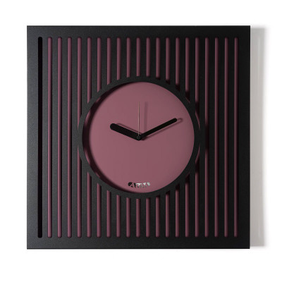 Arti e Mestieri - Tiffany - Orologio da parete moderno in metallo con quadrante circolare cornice traforata - Colore: Viola - SKU: 0OR3999C181