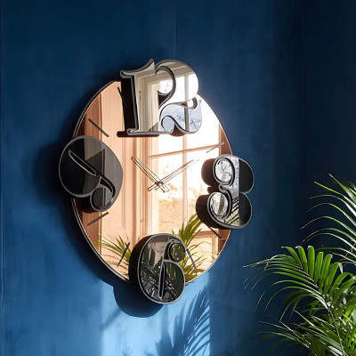  Arti e Mestieri - Benguiat - Orologio da parete in metallo con quadrante in vetro di design - SKU: 0OR5174 