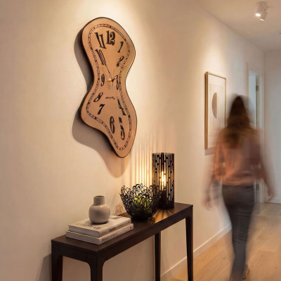  Arti e Mestieri - Salvador - Orologio da parete in metallo con quadrante in vetro di design moderno - SKU: 0OR5177 