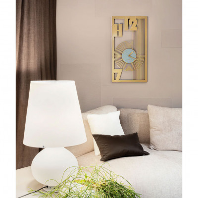  Arti e Mestieri - Gropius - Orologio da parete rettangolare con quadrante centrale e dettagli geometrici - SKU: 0OR5005 