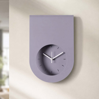 Arti e Mestieri Lembo Orologio da parete moderno in metallo di design per cucina Colore: Glicine