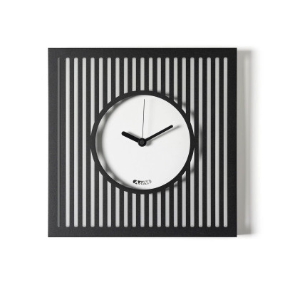 Arti e Mestieri - Tiffany - Orologio da parete compatto in metallo con design geometrico e stile moderno - Colore: Bianco Marmo - SKU: 0OR5014C170