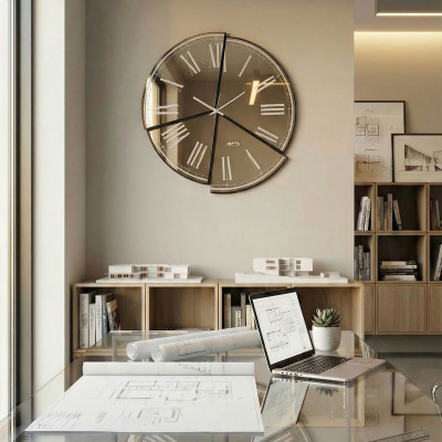  Arti e Mestieri - Kintsugi - Orologio da parete rotondo in metallo con quadrante in vetro specchiato - SKU: 0OR5178 