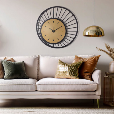  Arti e Mestieri - Ray - Orologio da parete rotondo in metallo dal design moderno - SKU: 0OR5146 