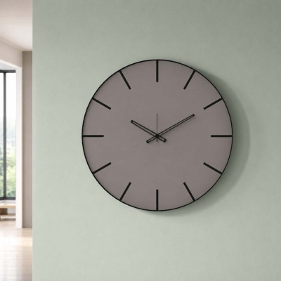 Arti e Mestieri Symbol 45 Orologio da parete rotondo piccolo moderno Colore: Nero/Fango
