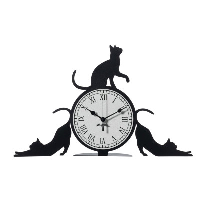 Arti e Mestieri - Cattitude - Orologio da tavolo in metallo dal design particolare - SKU: 0OR3893