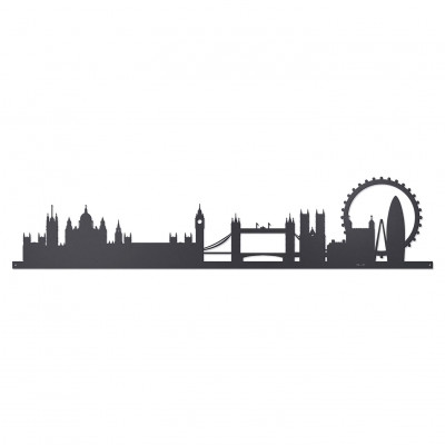 Arti e Mestieri Skyline Pannello decorativo grande London Colore: Nero