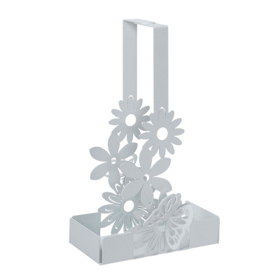 Arti e Mestieri Margherite Porta bicchieri in metallo dal design moderno ed elegante Colore: Bianco Marmo