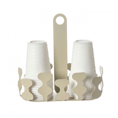 Arti e Mestieri Nori Porta bicchieri in metallo per bicchieri di plastica Colore: Chantilly