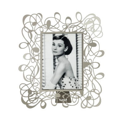 Arti e Mestieri - Scarabocchio - Porta foto grande in metallo dal design moderno - Colore: Sabbia - Foto 13x18 - SKU: 0PF3887C68