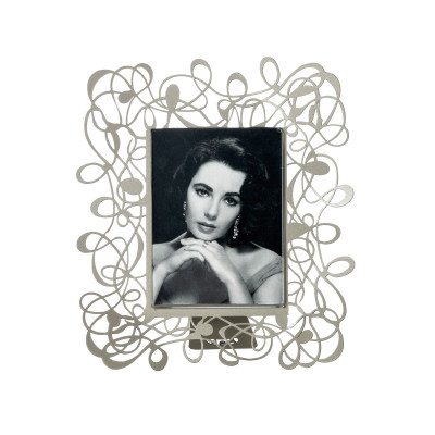 Arti e Mestieri - Scarabocchio - Porta foto piccolo in metallo dal design moderno - Colore: Sabbia - Foto 13x10 - SKU: 0PF3888C68