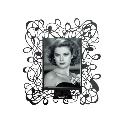 Arti e Mestieri - Scarabocchio - Porta foto piccolo in metallo dal design moderno - Colore: Nero - Foto 13x10 - SKU: 0PF3888C71