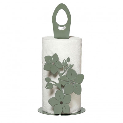Arti e Mestieri Fior di Loto Porta rotoli da tavola con decorazioni floreali Colore: Salvia