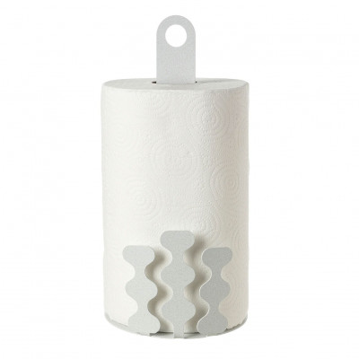 Arti e Mestieri Nori Porta scottex in metallo di design da cucina Colore: Bianco Marmo