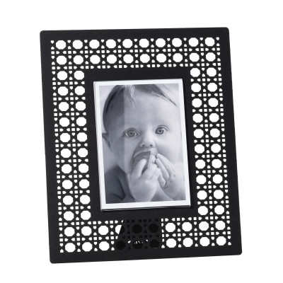 Arti e Mestieri - Vienna - Portafoto da tavolo con cornice in metallo dal design moderno - Colore: Nero - Foto 12x17 - SKU: 0PF3955C71