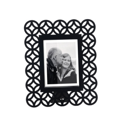 Arti e Mestieri - Zen - Portafoto da tavolo dal design moderno con cornice in metallo - Colore: Nero - Foto 9x12 - SKU: 0PF3956C71