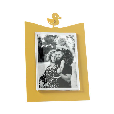 Arti e Mestieri - Paperella - Portafoto da tavolo piccolo in metallo dal design particolare - Foto 10x15 - SKU: 0PF3985