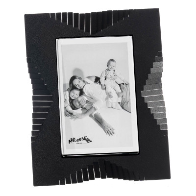 Arti e Mestieri - Riviera - Portafoto grande da tavolo di design con struttura in metallo - Colore: Nero - Foto 13x18 - SKU: 0PF5022C71