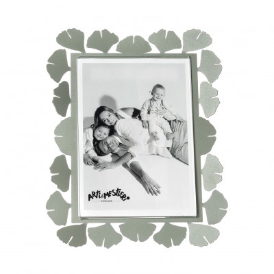 Arti e Mestieri - Ginkgo - Portafoto grande in metallo di design - Colore: Giada - Foto 13x18 - SKU: 0PF5195C308