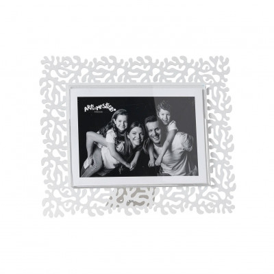 Arti e Mestieri - Corallo - Portafoto grande orizzontale dal design moderno ed elegante - Colore: Bianco Marmo - Foto 18x13 - SKU: 0PF5104C158