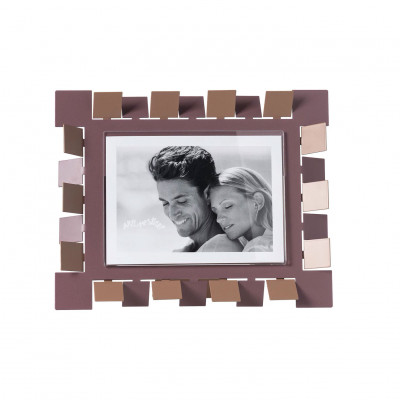 Arti e Mestieri - Vertigo - Portafoto grande orizzontale dal design moderno ed elegante - Colore: Moka/Ametista - Foto 18x13 - SKU: 0PF5110C375