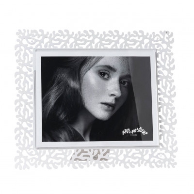 Arti e Mestieri - Corallo - Portafoto maxi orizzontale dal design moderno ed elegante - Colore: Bianco Marmo - Foto 25x20 - SKU: 0PF5105C158