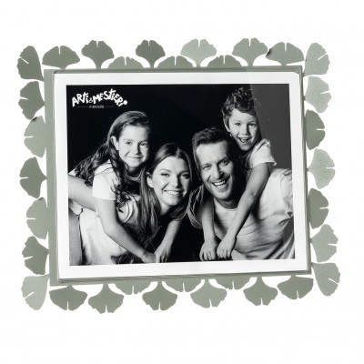 Arti e Mestieri - Ginkgo - Portafoto maxi orizzontale in metallo di design - Colore: Giada - Foto 25x20 - SKU: 0PF5199C308